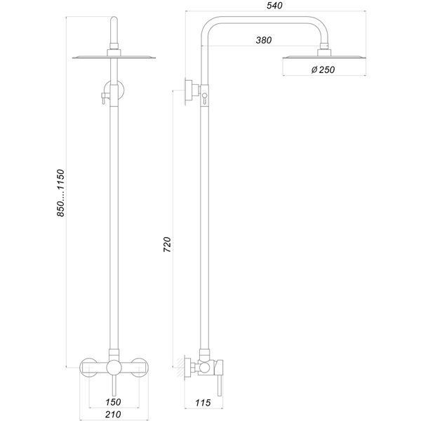 Душова система Globus Lux ALPEN S-SH-105 51311 фото