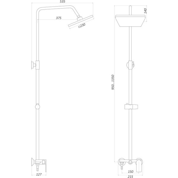 Душова система Globus Lux LAGUNA GLA-0005N 29178 фото