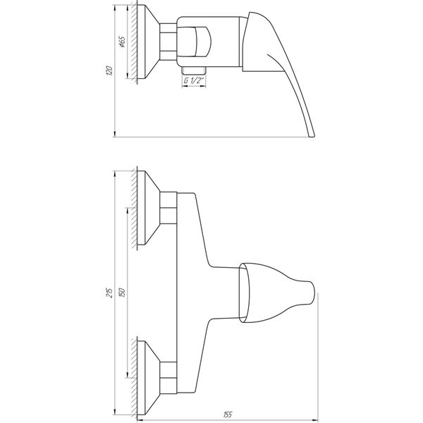 Змішувач для душу Globus Lux Solly GLSO-0105N 18656 фото