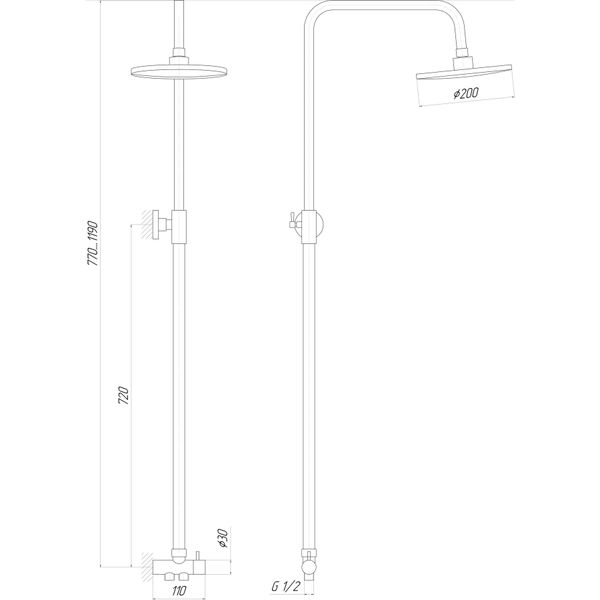 Душова колона Globus Lux LAZER GL-BAR-0101 4587 фото