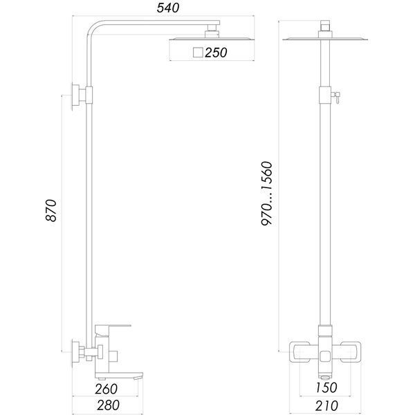 Душова система Globus Lux SICILIA PLUS-SBQ-SH-02-304 52054 фото