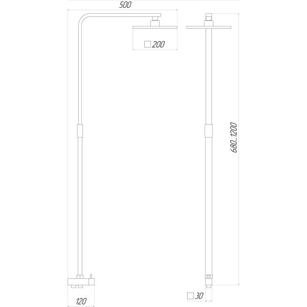 Душова колона Globus Lux MILANO GL-BAR-0707 4588 фото