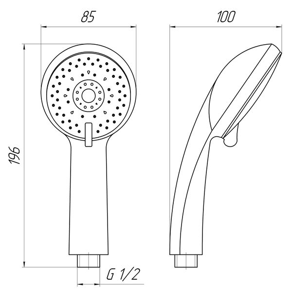 Душова лійка Globus Lux HY-1227-LUX Blister 21064 фото