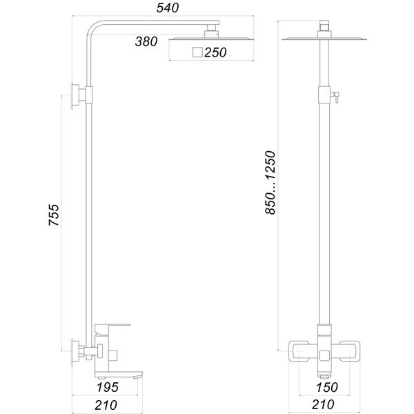 Душова система Globus Lux SICILIA SBQ-SH-02 4592 фото