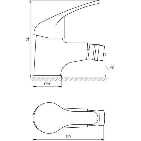 Змішувач для біде Globus Lux Solly GLSO-0106 50940 фото
