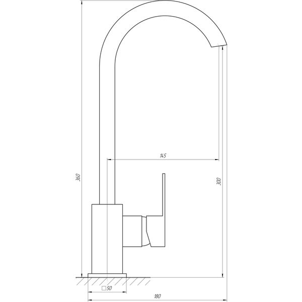 Змішувач для кухні Globus Lux Milano GLM-203SQ-FRANKE 4685 фото