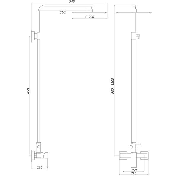 Душова система Globus Lux SICILIA SBQ-SH-125 21102 фото