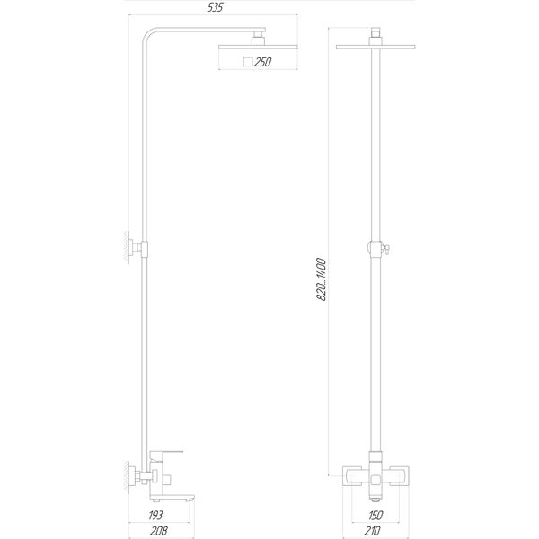 Душова система Globus Lux SICILIA VAN-SBQ-SH-02 4597 фото