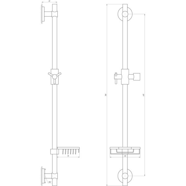 Душова стійка Globus Lux BT-1107-BB 33201 фото