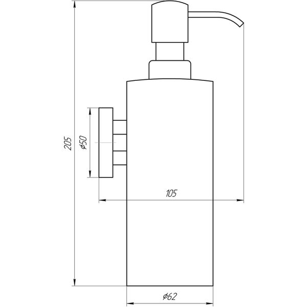 Дозатор рідкого мила Globus Lux SS 8432 SUS304 18614 фото