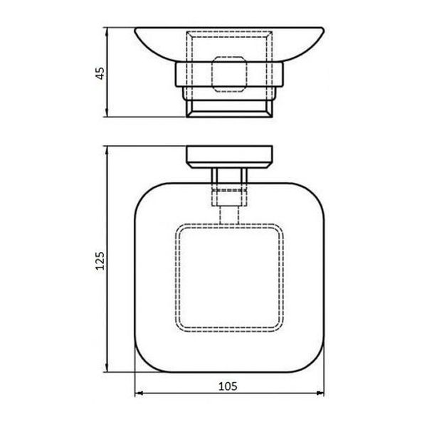 Мильниця одинарна Globus Lux BQ9408 чорна матова SUS304 34163 фото