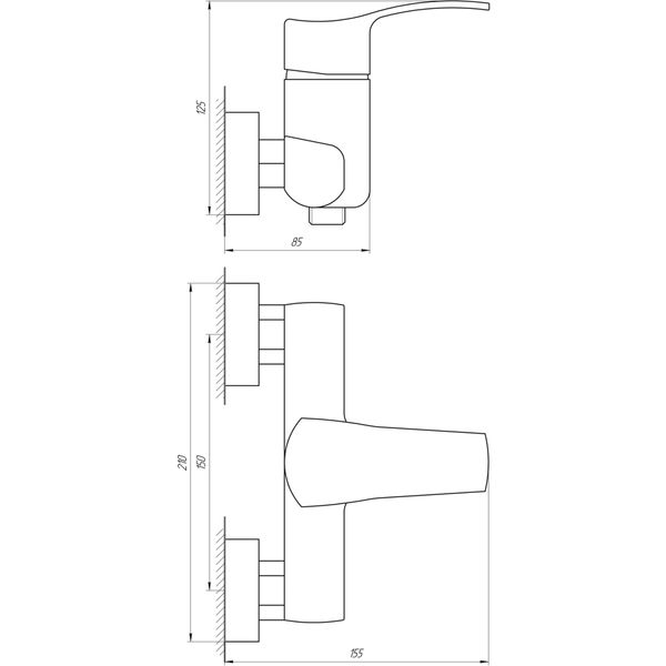 Змішувач для душу Globus Lux QUEENSLAND GLQU-105 4695 фото