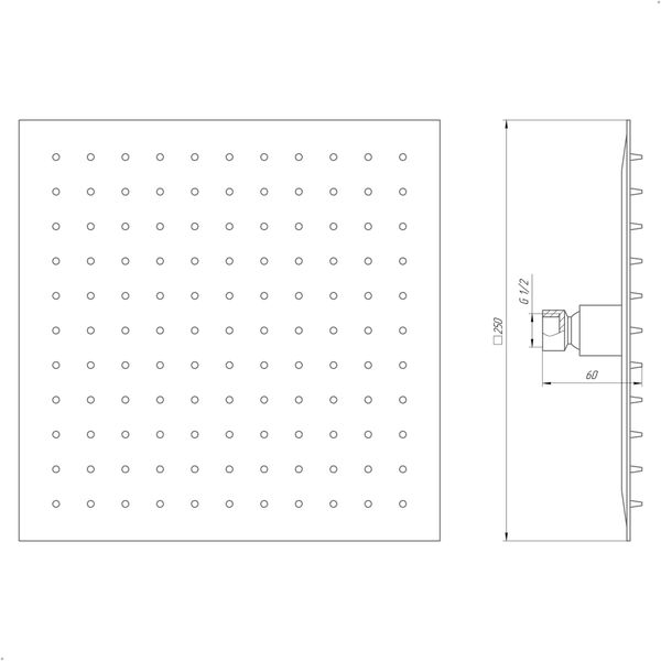 Душова лійка Globus Lux ST-0250-Q-BB 31401 фото