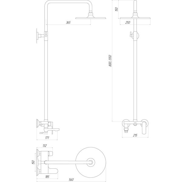 Душова система Globus Lux GLA-0002N-10-BB 31406 фото