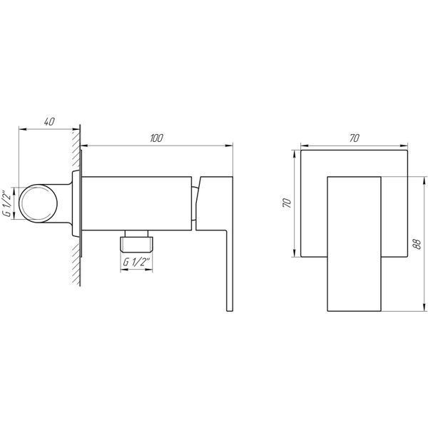 Змішувач гігієнічний Globus Lux Niagara GLN-0-106MIX 51392 фото
