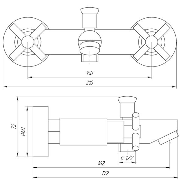 Змішувач для ванни Globus Lux DUKAT SD4-102 33220 фото