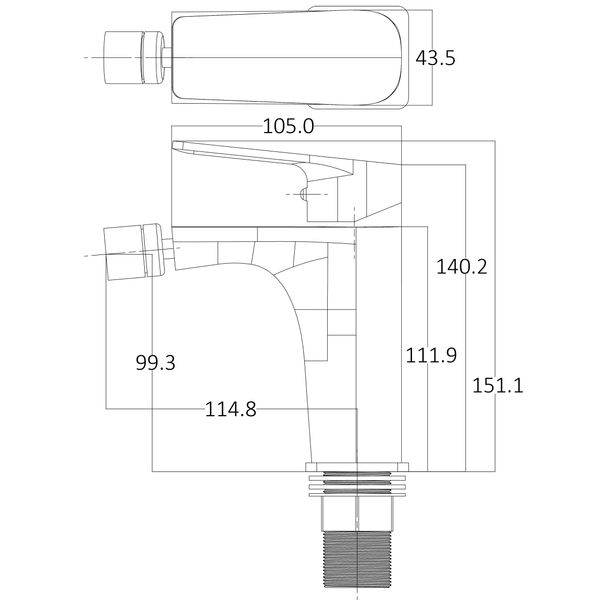 Змішувач для біде Globus Lux BONN GLB-0106 45560 фото