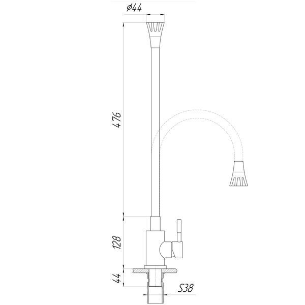 Змішувач для кухні Globus Lux ALPEN SBT1-203SA-BB-B01 52131 фото